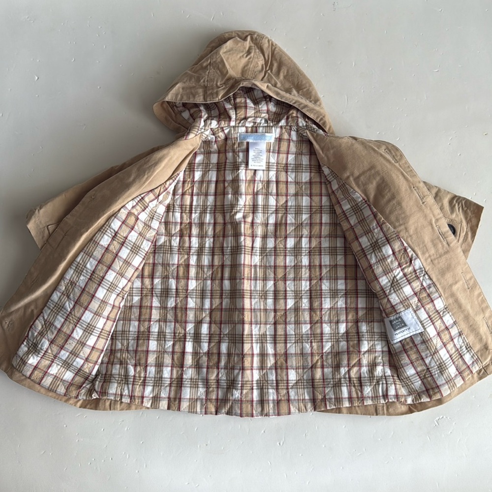 Janie and Jack Khaki-Tan Cotton Utility Jacket Parka Jacket 0-6 Months - Picture 3 of 7